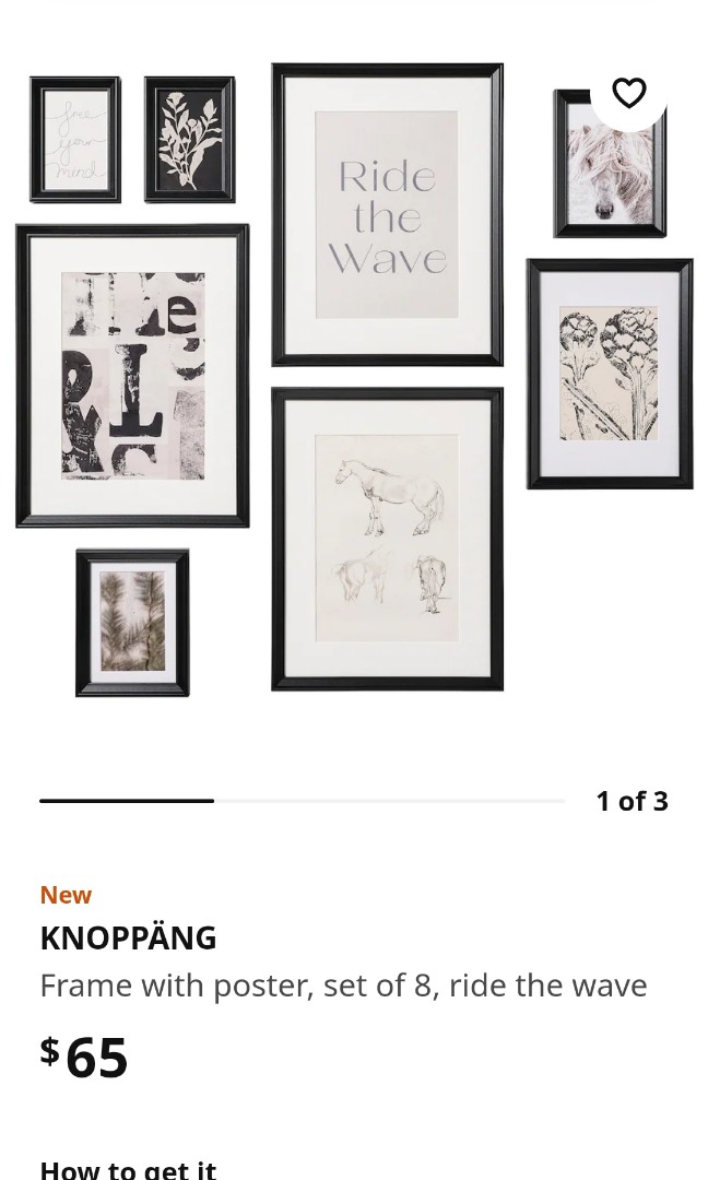 IKEA frame set of 8 knoppang, Furniture & Home Living, Home Decor