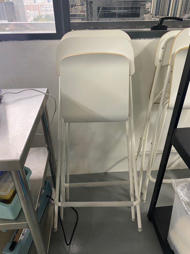 IKEA Franklin Bar Stool, White, Furniture & Home Living, Furniture