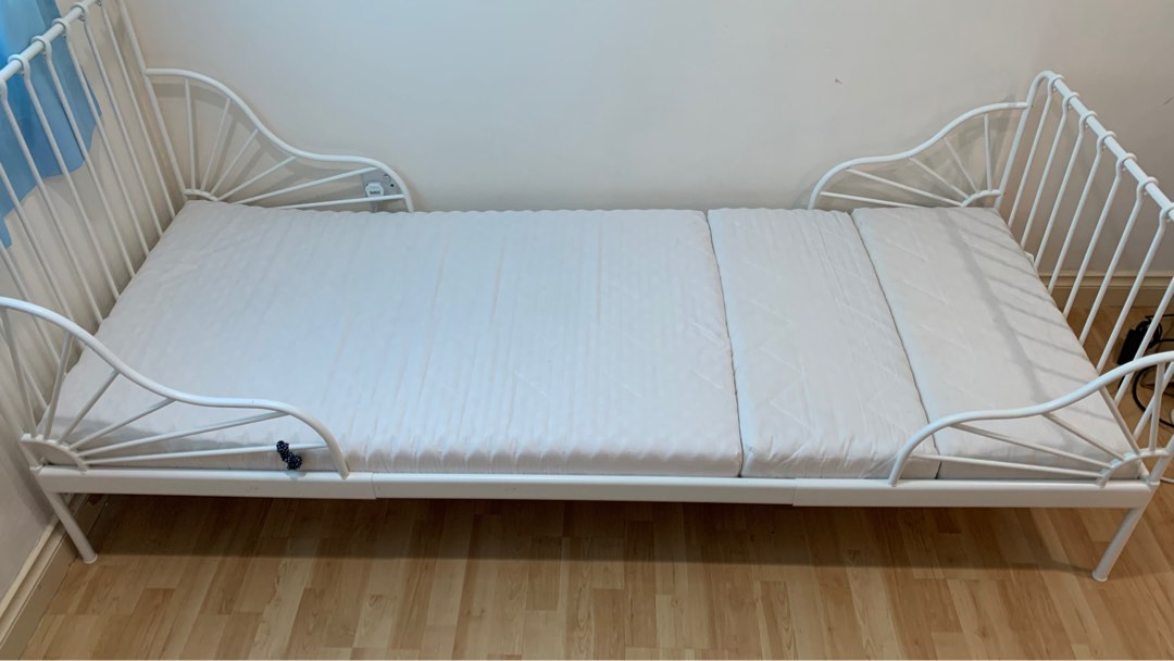 Ikea Minnen extendable bed with mattress 2sets available Negotiable, Babies & Kids, Baby