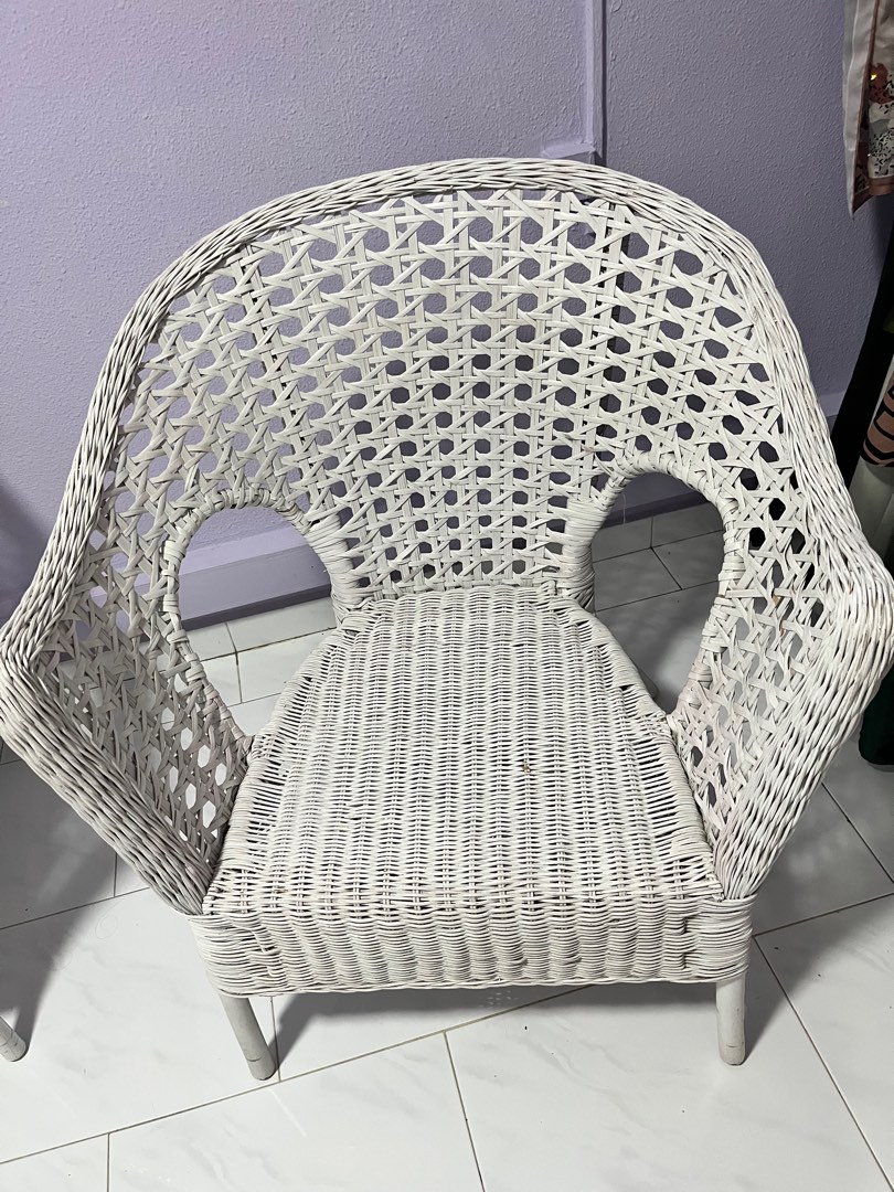 Ikea Rattan Chair, Furniture & Home Living, Furniture, Chairs on Carousell
