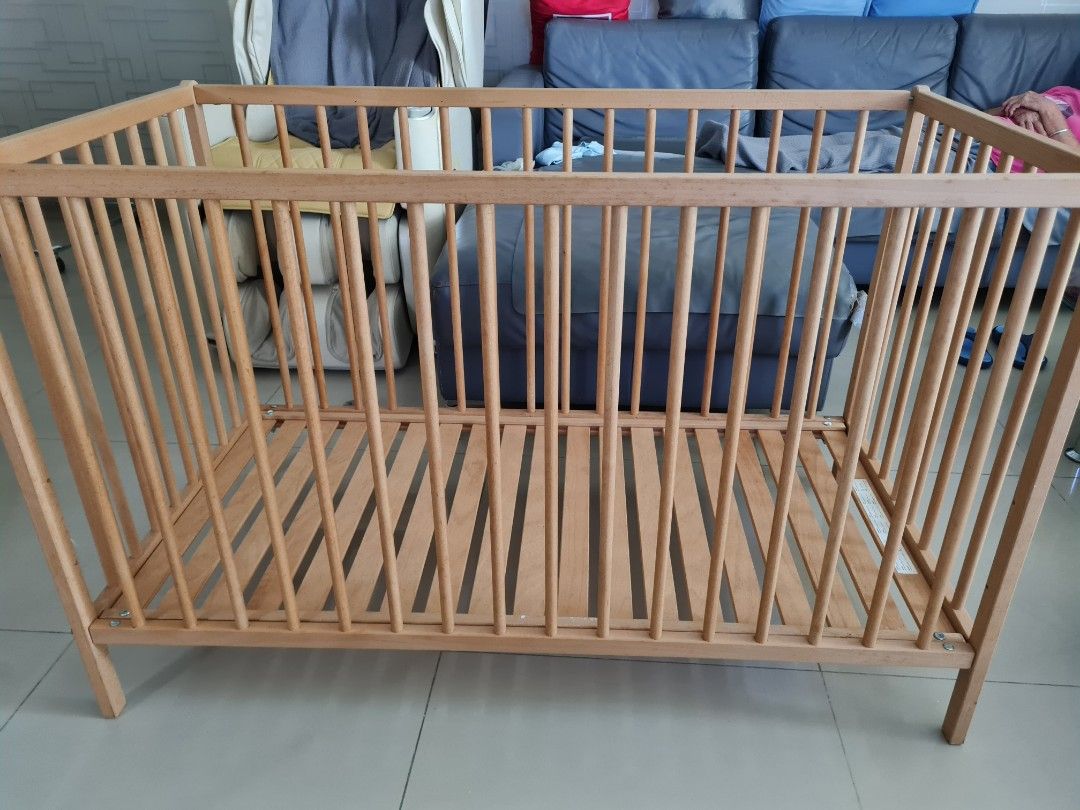 Ikea Sniglar baby cot adjustable height, Babies & Kids, Baby Nursery