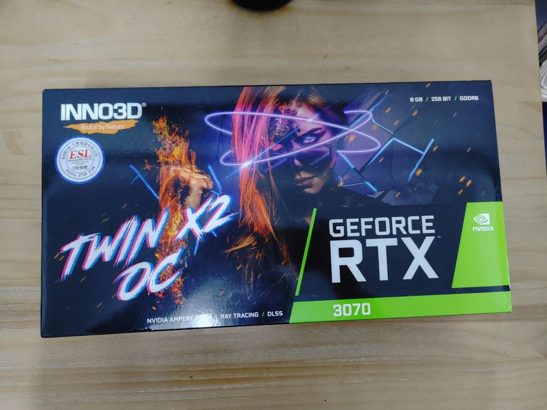 行貨有保Inno3d geforce RTX 3070 twin x2 oc, 電腦＆科技, 桌上電腦