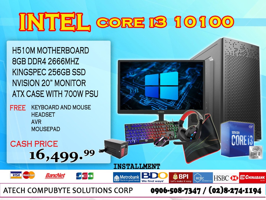 INTEL CORE 13 10100 PACKAGE, Computers & Tech, Desktops on Carousell
