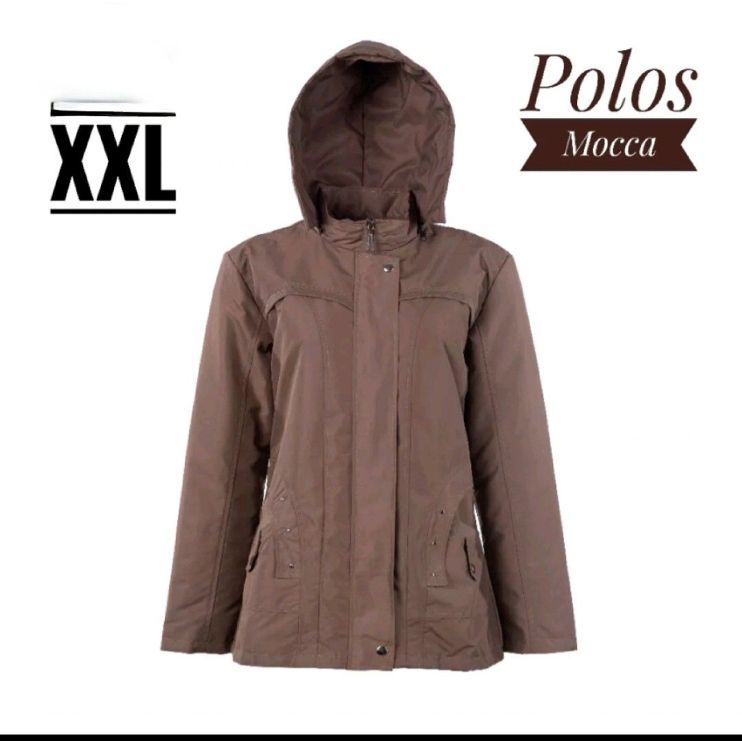 Jaket Wanita XXL Parasut Zipper Anti Air Angin Windbreaker Motor