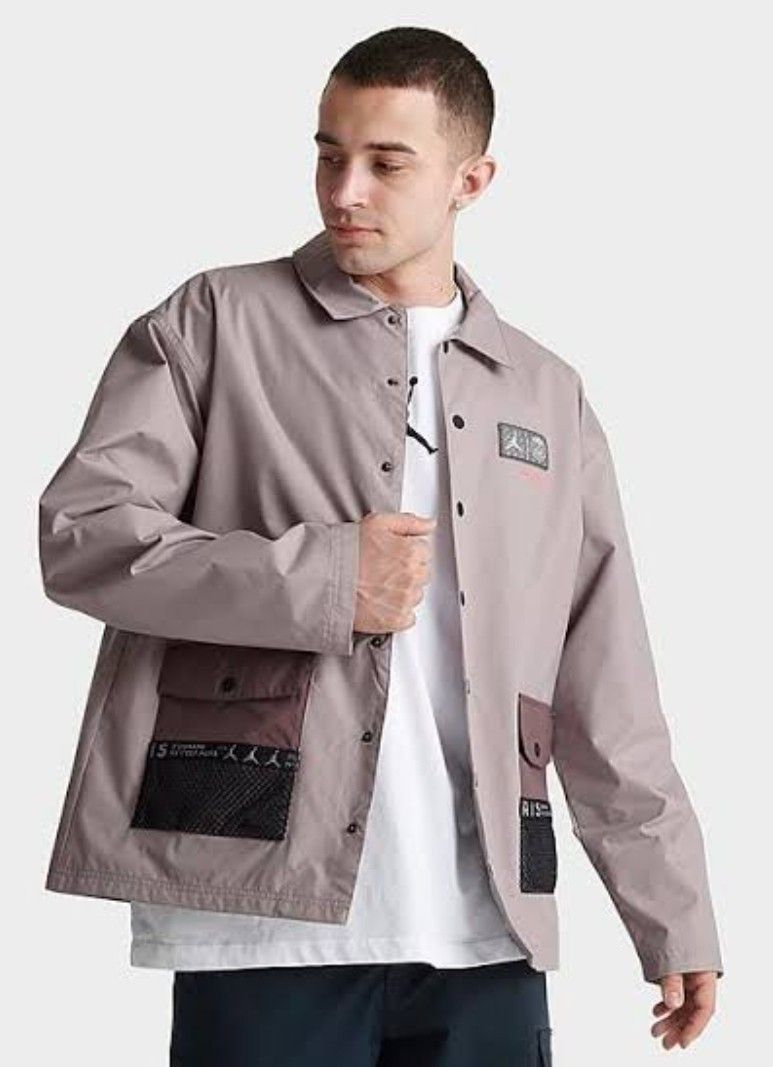 JORDAN PARIS SNAP BUTTON WOVEN JACKET Men s Fashion Coats