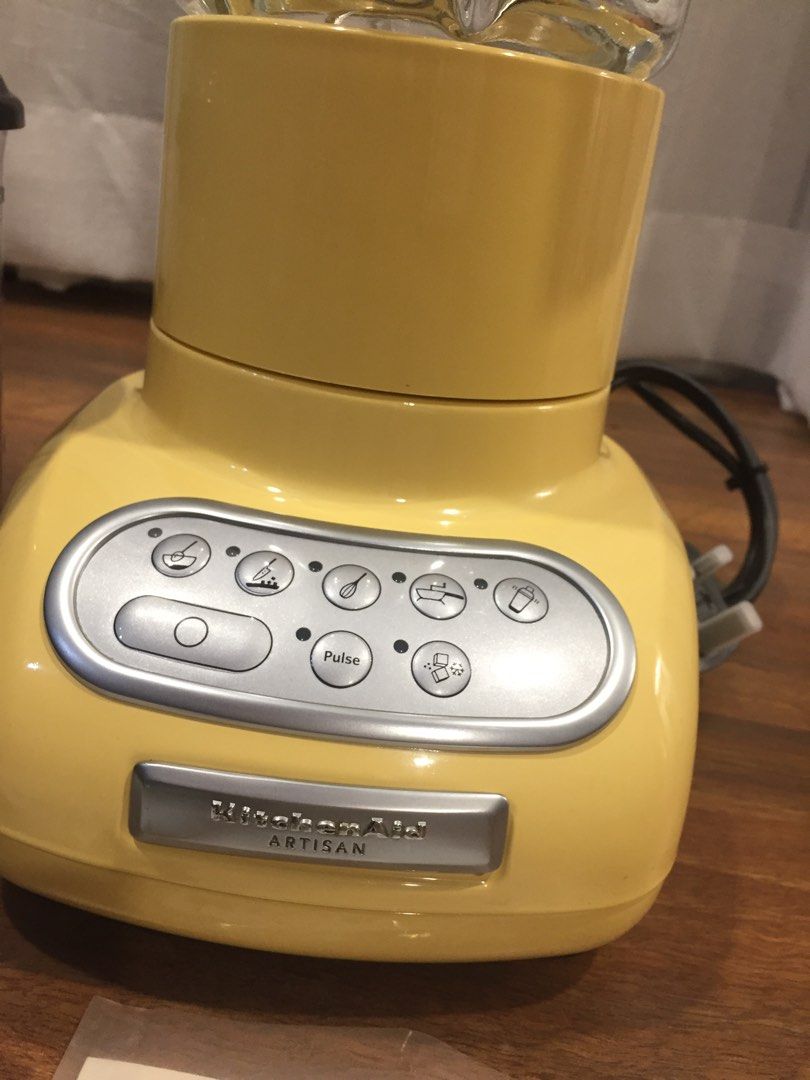 Kitchenaid Artisan glass blender with extra culinary jar (cast iron base), TV & Home Appliances