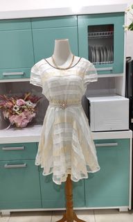 Korean Dress mix Kulit sintesis unik size M