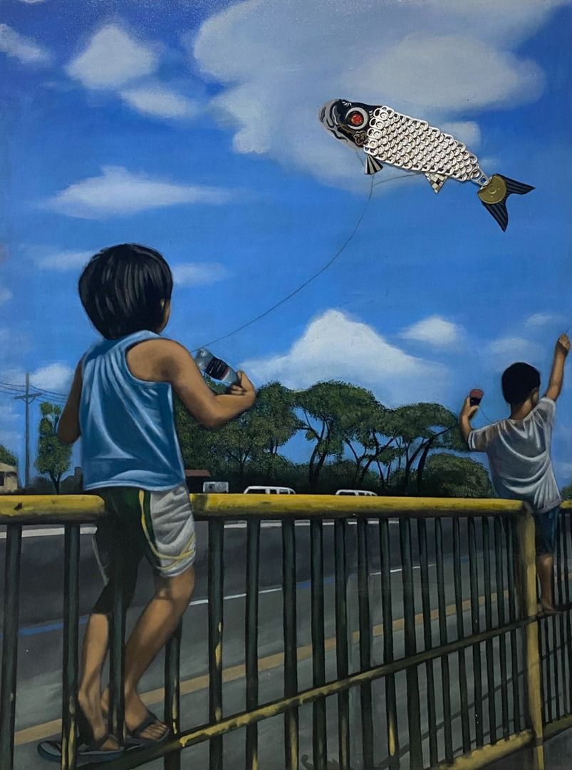 Laro sa Limitadong Espasyo - Marvel Obemio (Category: Art & Prints) located in Taguig. Submitted by drybrushgallery (Listing ID 1230016602, Image 1). Description: Laro sa Limitadong Espasyo Marvel Obemio, 2021 Mixed Media on Canvas Artwork Dimension: 48" x 36" with Certificate of Authenticity PM FOR INQUIRY 0919 005 0750 .