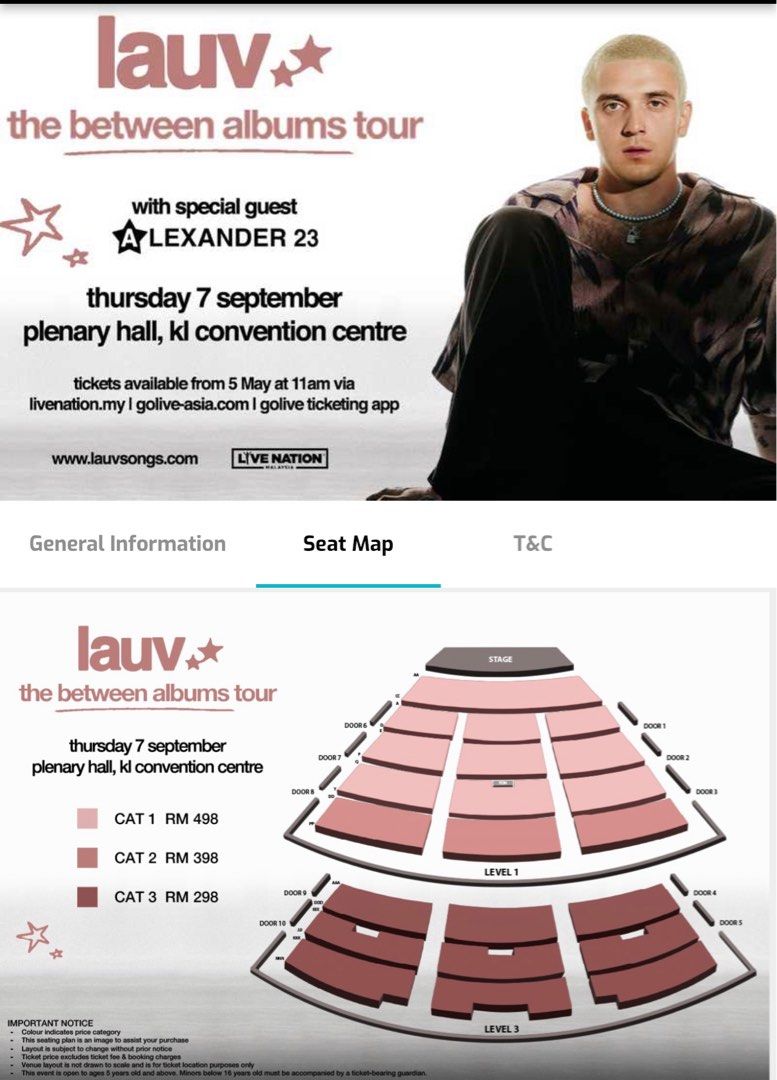 LAUV CONCERT IN MALAYSIA, Tickets & Vouchers, Event Tickets on Carousell