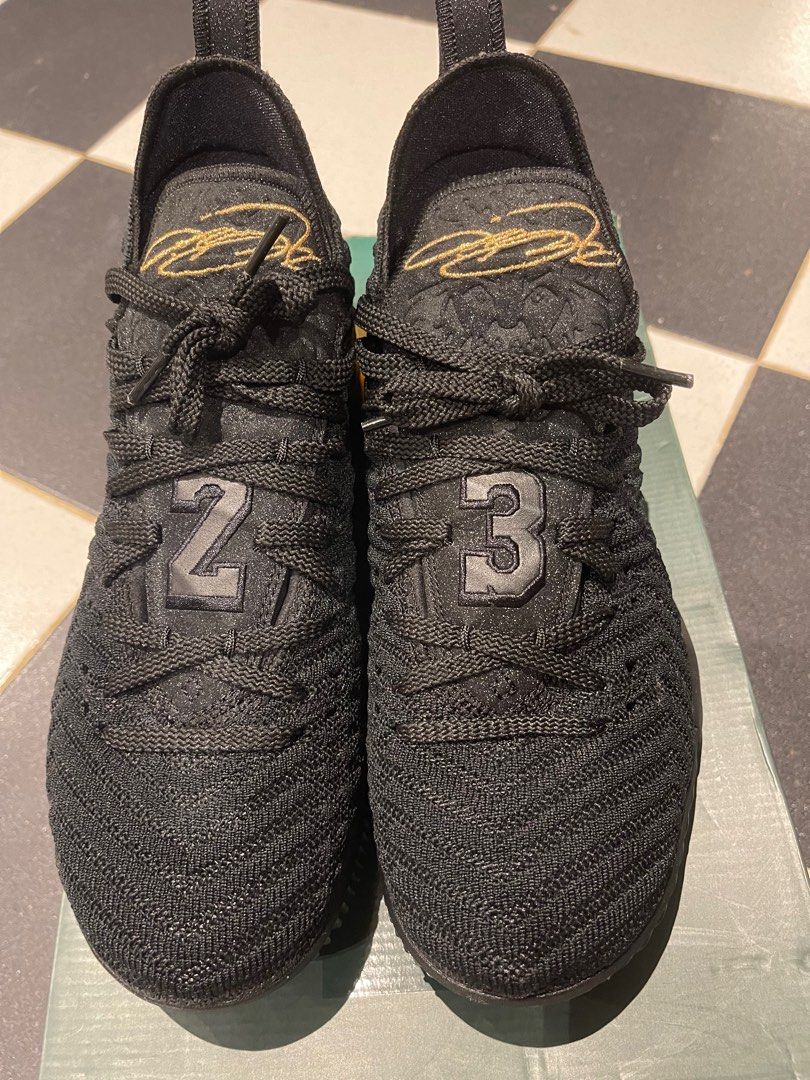 Lebron xvi cheap black metallic gold
