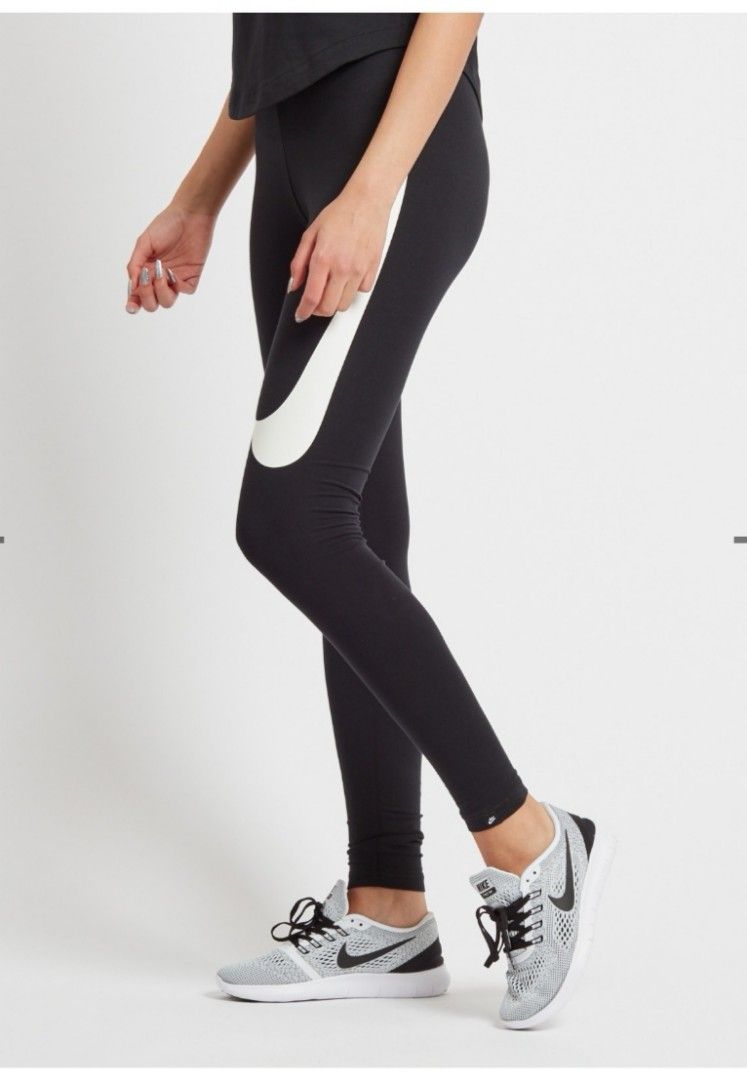 Legging Nike Big Swoosh Logo, Fesyen Wanita, Pakaian Wanita - Main Image