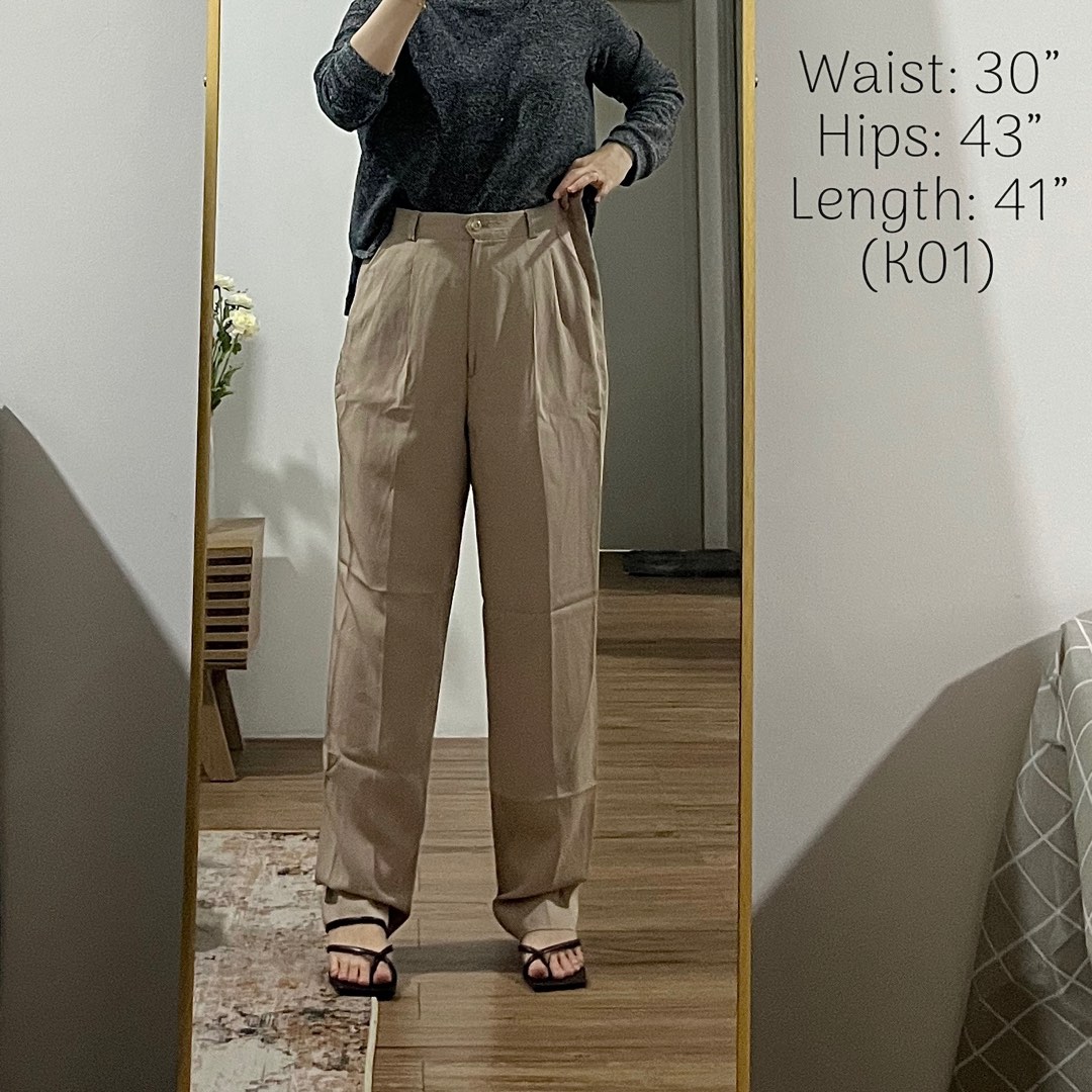 Light beige pants, Women's Fashion, Bottoms, Other Bottoms on Carousell