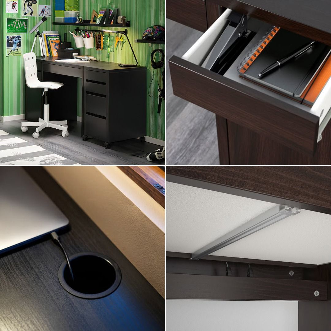 Like new ikea micke study table desk & hbada xiaomi ergonomic office