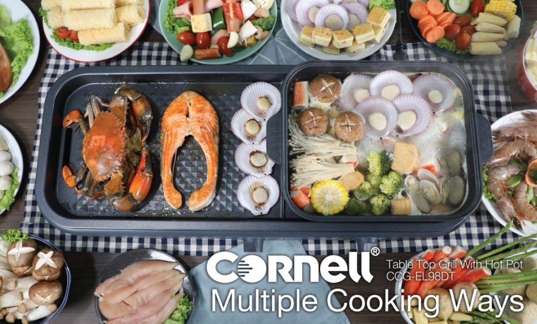 [LNIB] Cornell Table Top Grill with Hot Pot, TV & Home Appliances ...