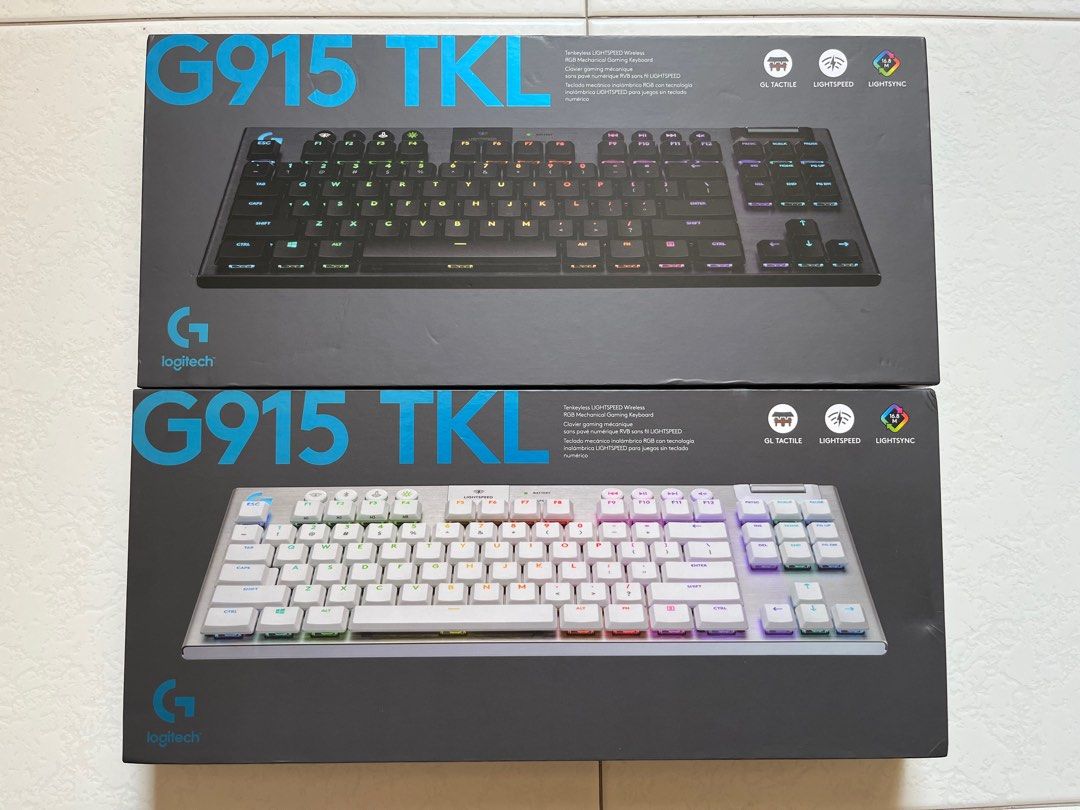 Logitech G915 TKL Tenkeyless LIGHTSPEED Clavier Gamer Mécanique, Switch  ultra-plat GL Tactile, RGB LIGHTSYNC, Design