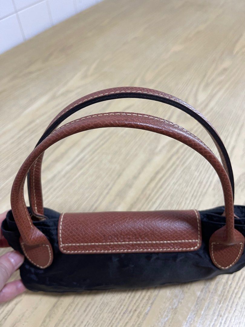 Longchamp black le pliage cabas modele depose