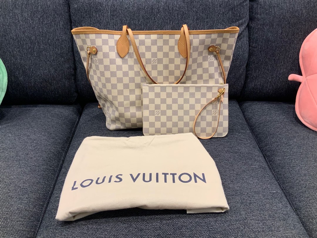 Louis Vuitton Neverfull Damier Ebene MM Rose Ballerina Lining in Coated  Canvas with Gold-tone - US