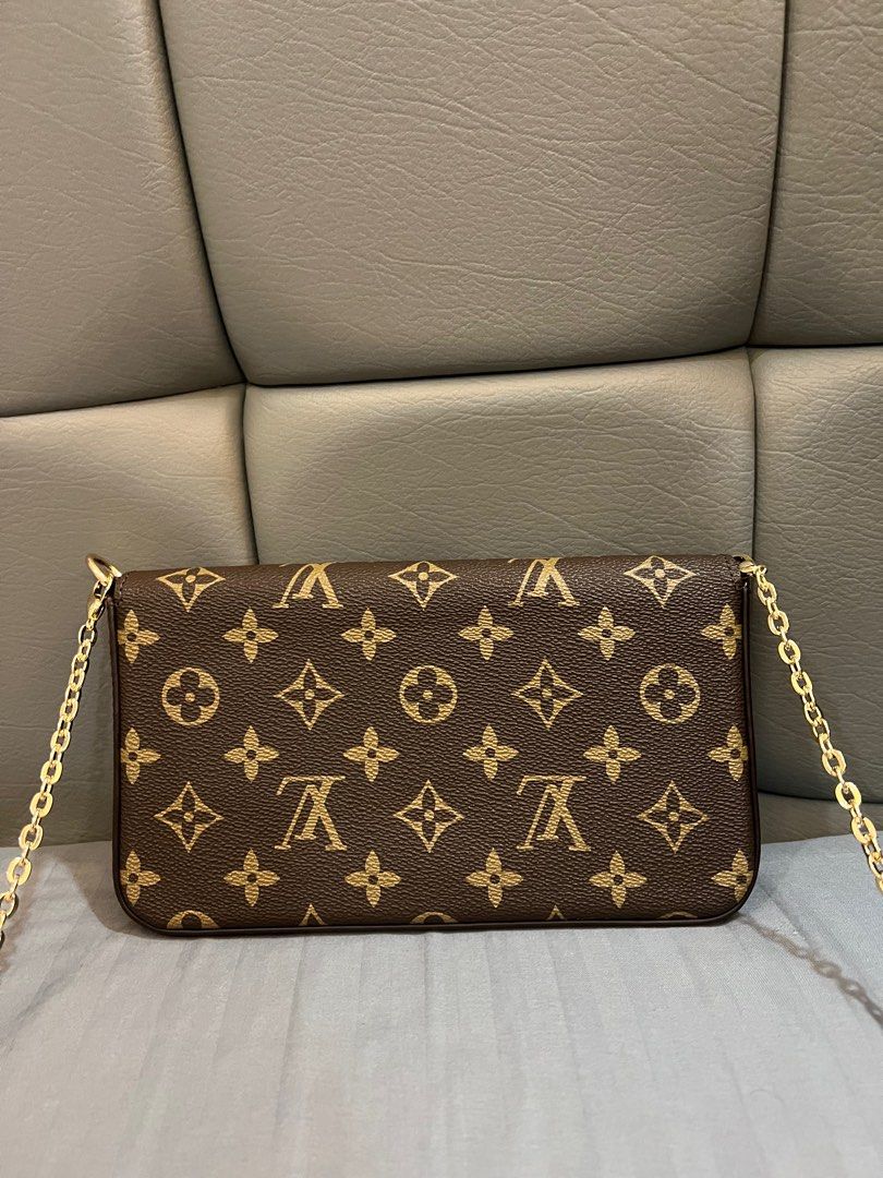 LOUIS VUITTON M61276 MONOGRAM POCHETTE FELICIE RFID CHAIN SHOULDER BAG  237032336 *, Luxury, Bags & Wallets on Carousell