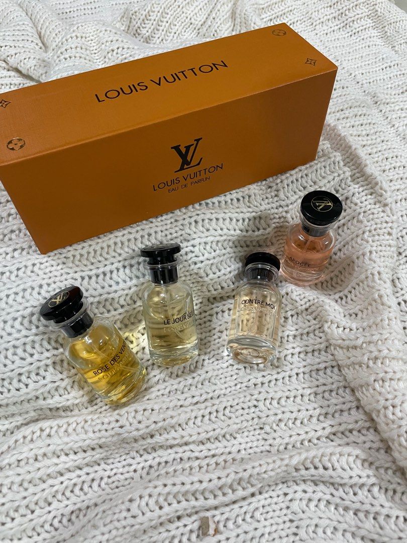 LOUIS VUITTON 8 Perfume samples GIFT SET in LV gift BOX Travel spray  bottles NEW