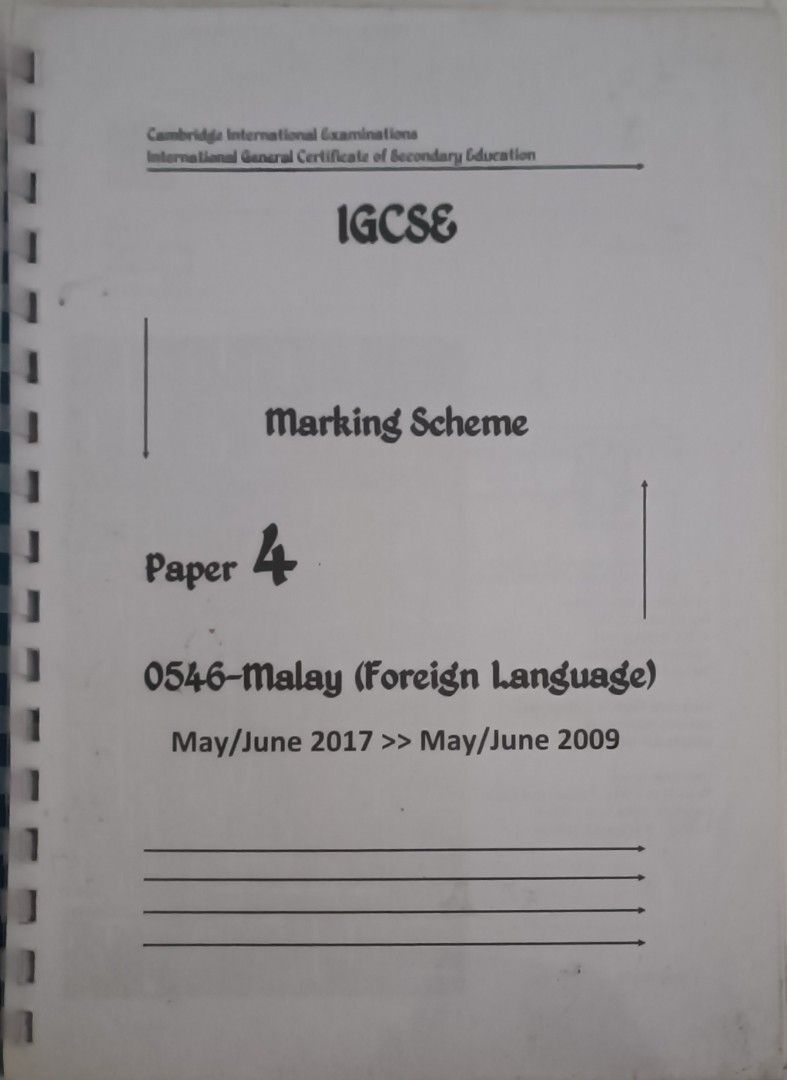 Malay IGCSE writing past papers, Hobbies & Toys, Books & Magazines, Textbooks on Carousell