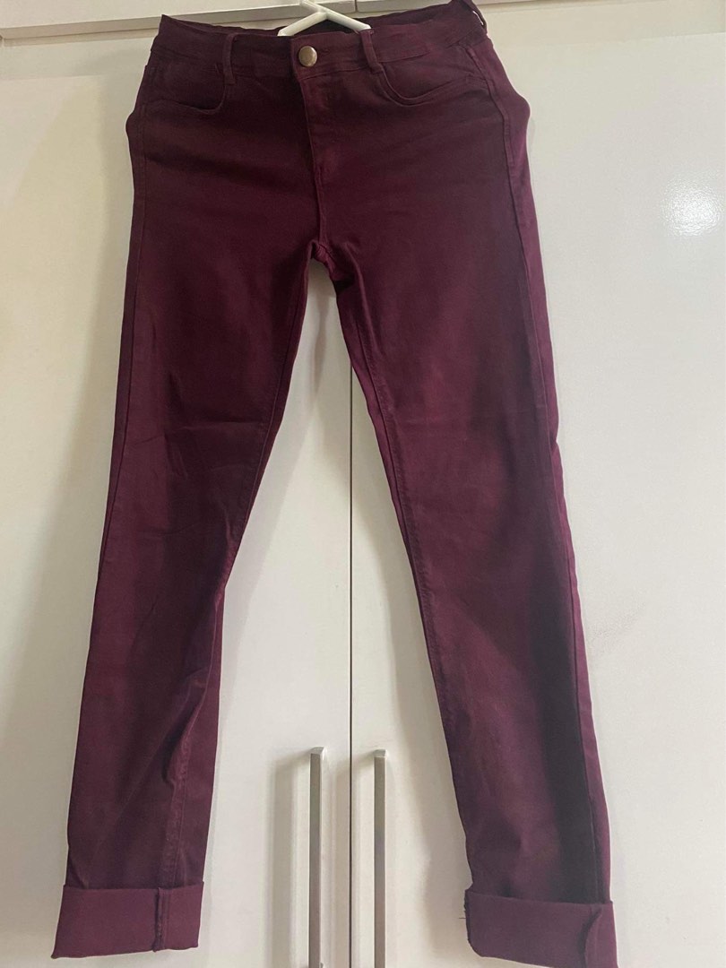 Maroon pants on Carousell