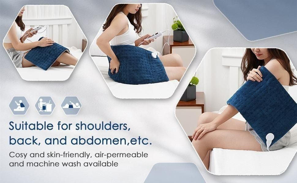 MaxKare Large Electric Heating pad (50 x 60 cm) for Back Neck Shoulder