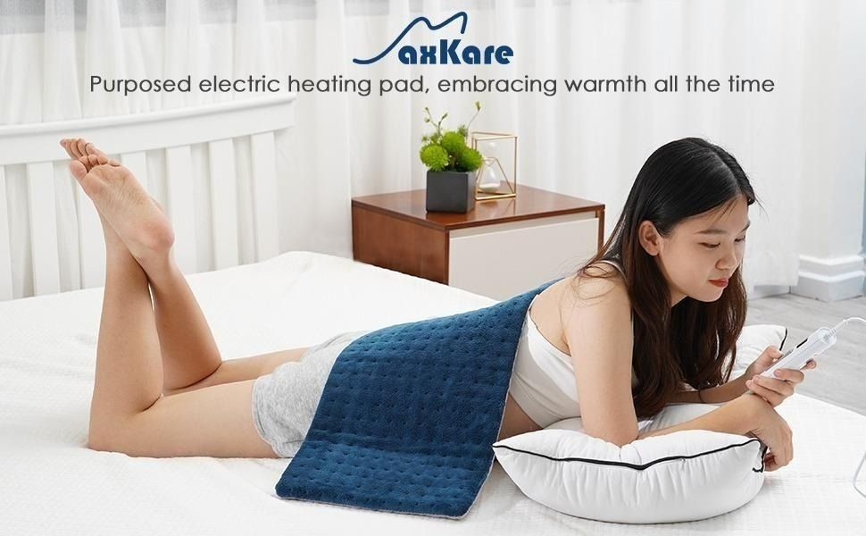 MaxKare Large Electric Heating pad (50 x 60 cm) for Back Neck Shoulder