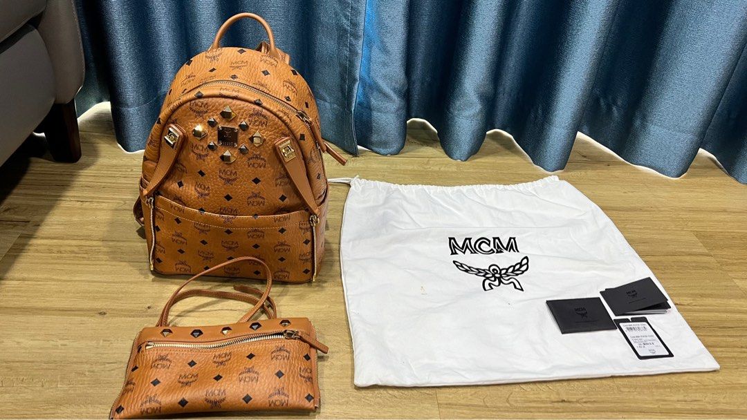 MCM Korean Branded backpack, Women's Fashion, Bags & Wallets, Backpacks