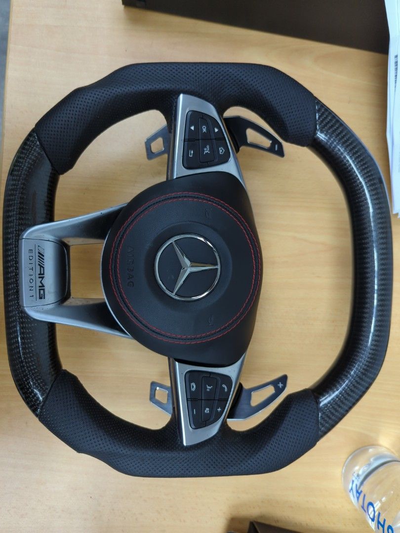 Mercedes Benz W205 C180 carbon fiber steering wheel, Car Accessories