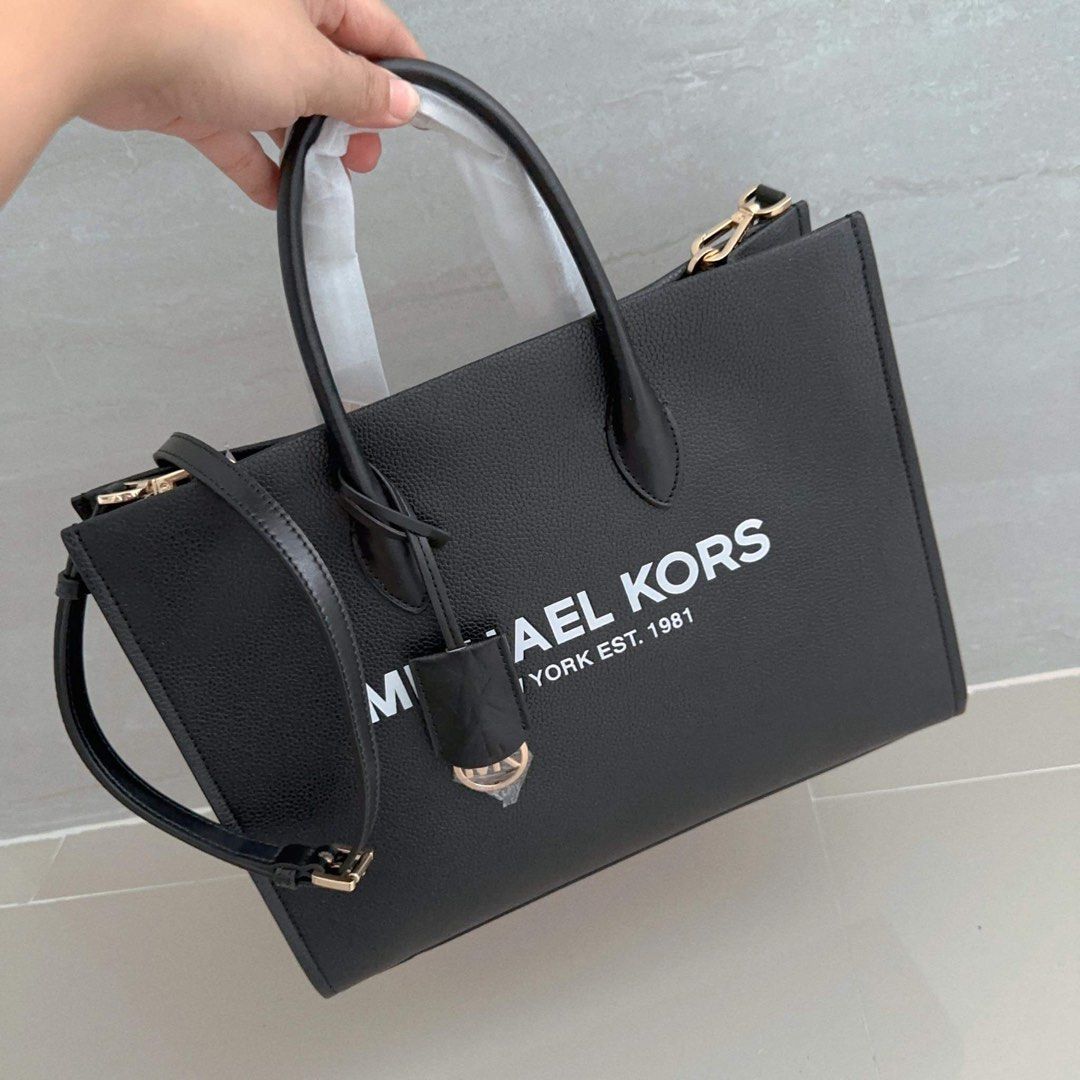 Michael Kors MK Mirella Canvas Tote Bag Medium Black – Luxe Dreams PH