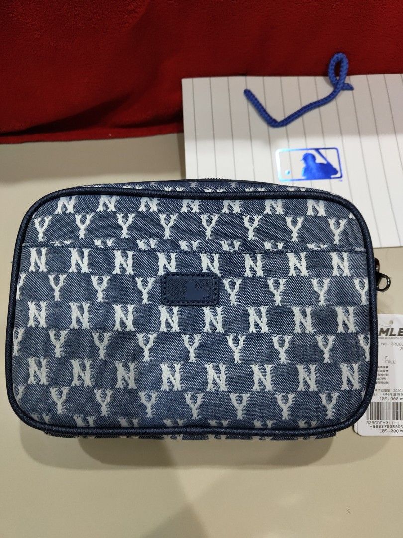 MLB Monogram Jacquard Mini Crossbody Bag (Light Blue) – The Factory KL