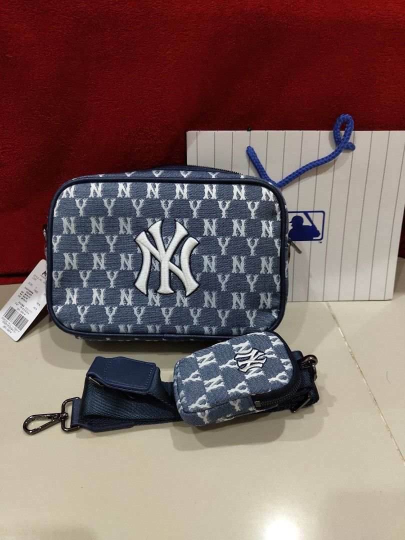 MLB Monogram Jacquard Mini Crossbody Bag (Light Blue) – The Factory KL