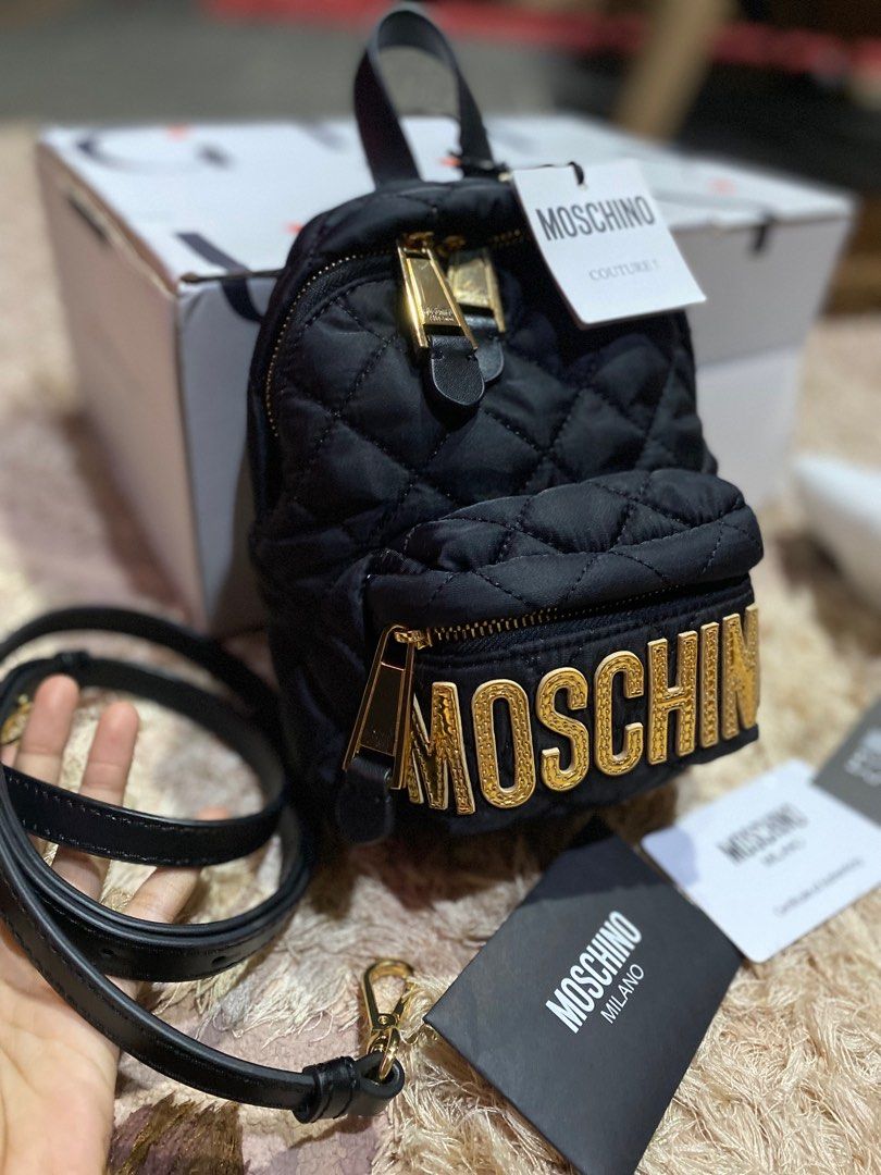 Moschino mini backpack bebeboo nylon ghw preloved, Barang Mewah