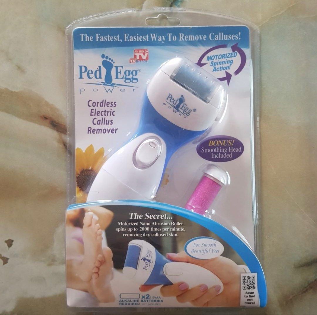 New Ped Egg Cordless Electric Callus Remover AS SEEN ON TV Bonus Smoothing  Head