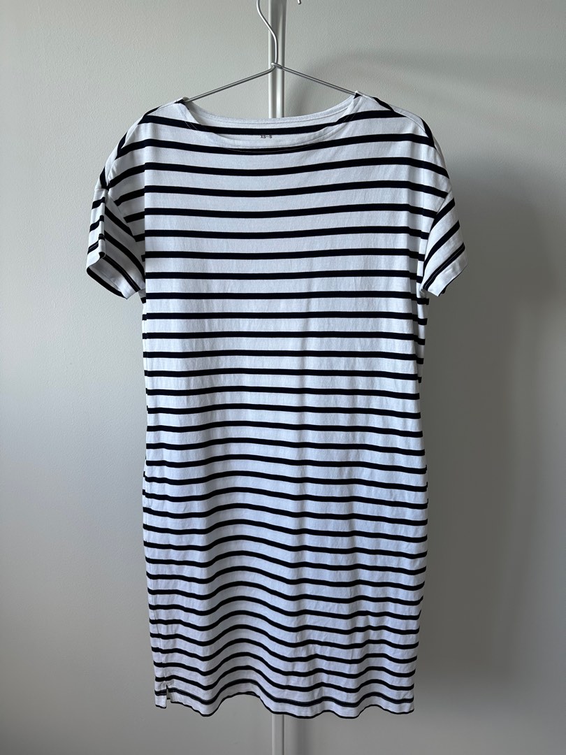 Muji Striped Dress, Women's Fashion, Dresses & Sets, Dresses on Carousell