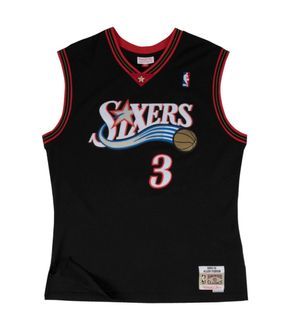 ALLEN IVERSON PHILA Philly 76ers REEBOK SWINGMAN JERSEY BLACK M RARE VTG