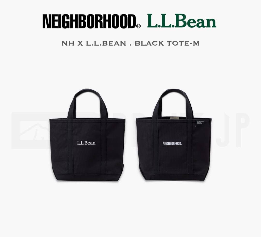 NEIGHBORHOOD NH X L.L.BEAN BLACK TOTE-M-