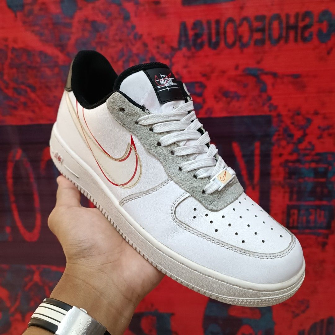nike air force 1 script swoosh pack white