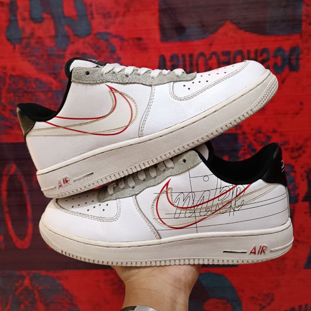 nike air force 1 script swoosh pack white