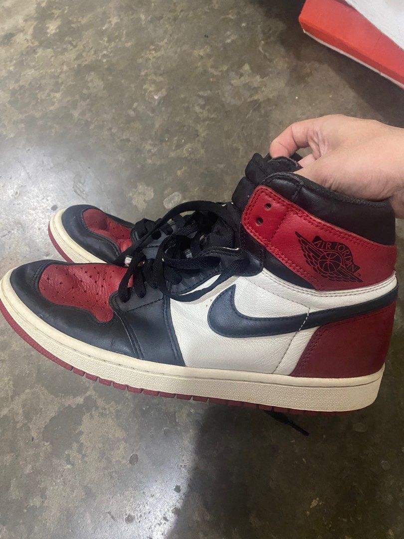 Nike air jordan 1 high bred toe second bekas