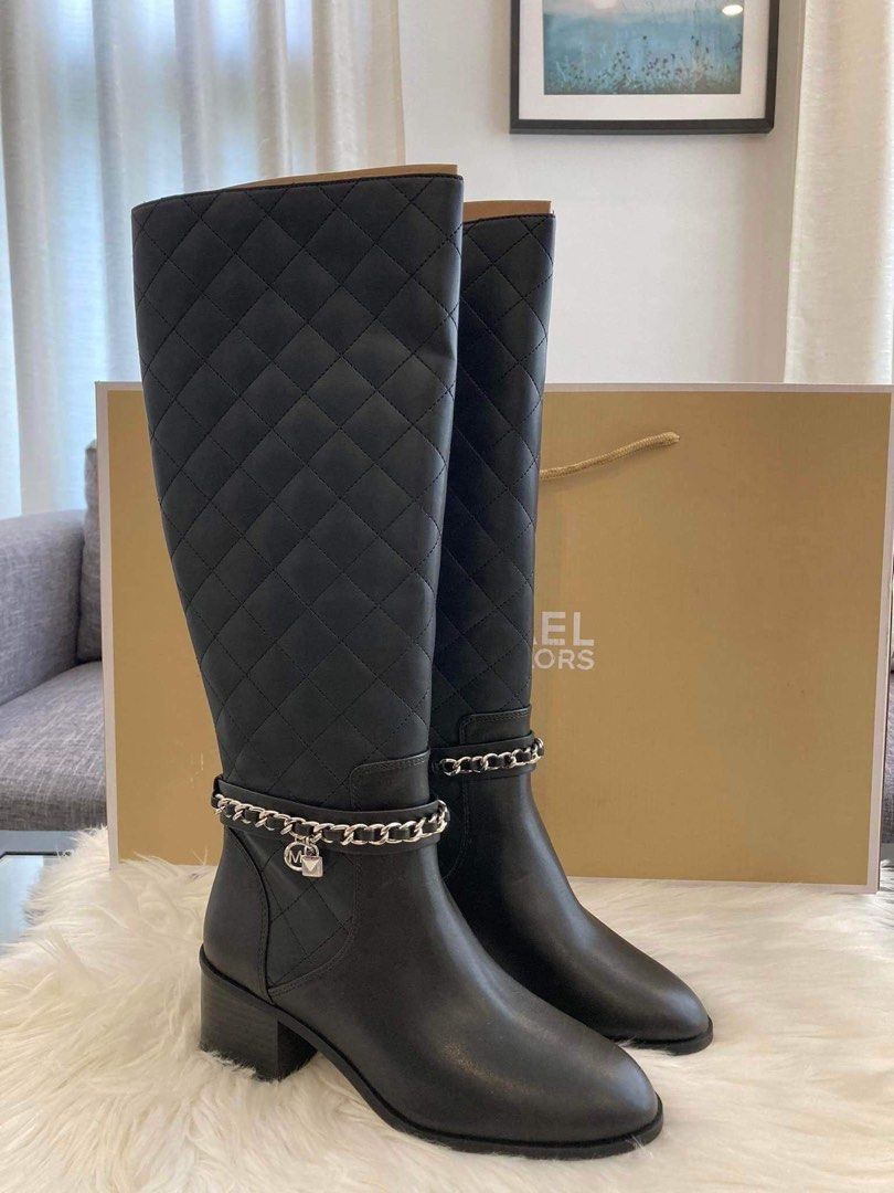 Michael kors tall black boots sale