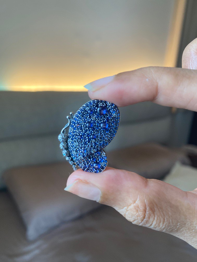 Pandora blue outlet butterfly brooch