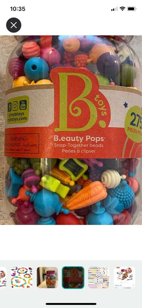 B Toys - (275-pcs) Pop Snap Bead Jewelry - DIY Jewelry Kit for Kids
