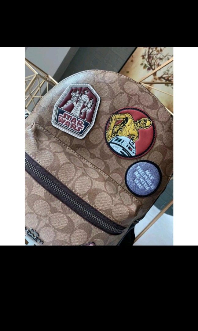 Medium charlie backpack in signature canvas top