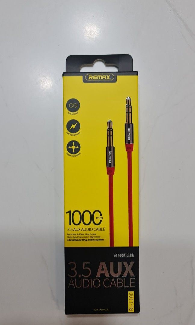 Remax 3.5 audio cable, Mobile Phones & Gadgets, Mobile & Gadget ...