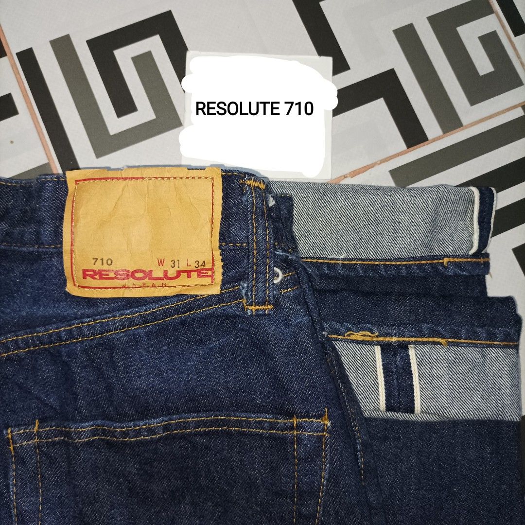 RESOLUTE 710 SELVEDGE JEANS, ONE WASH (30 ACTUAL WAIST), Men's Fashion
