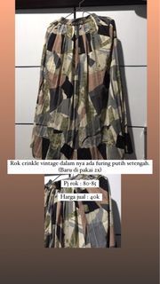 Rok panjang vintage aesthetic ada furing