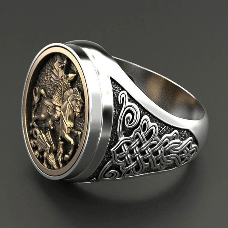 Gold ring with new arrivals roman soldier