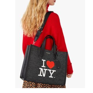 I Love Ny X Kate Spade New York Embellished Manhattan Small Tote