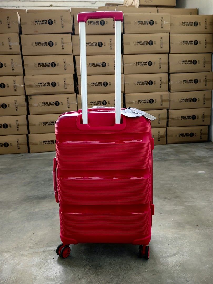 SAMEL 24inch PP Luggage Expandable Red, Hobbies & Toys, Travel